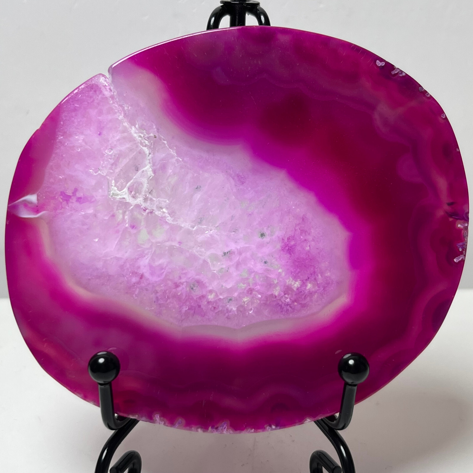 Natural agate Agate Geode Slab/Slice quartz crystal mineral specimen Reiki sa89