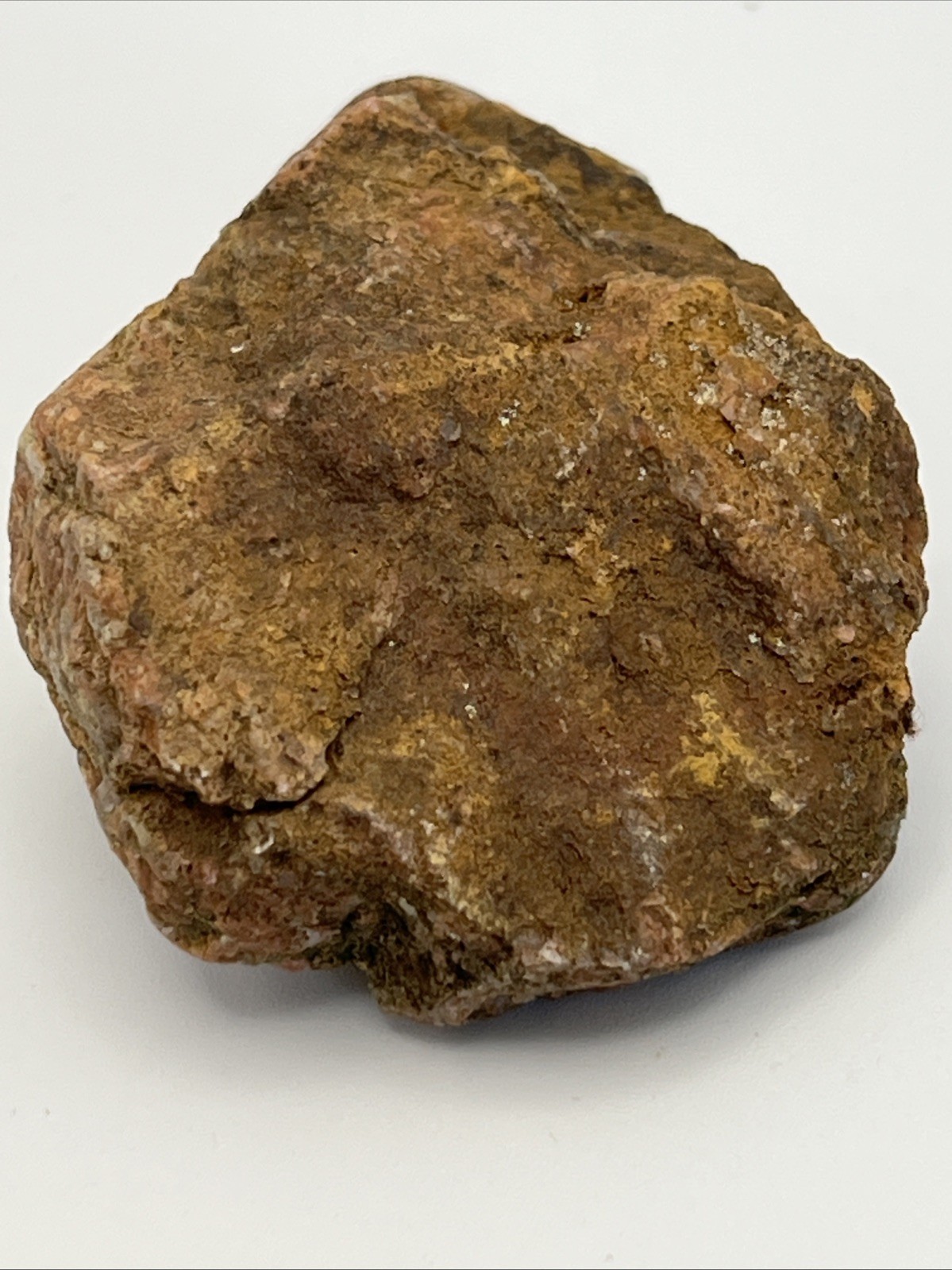 Raw Salmon/Peach Feldspar Specimen w/Smokey Quartz 90g New York Mineral Gemstone