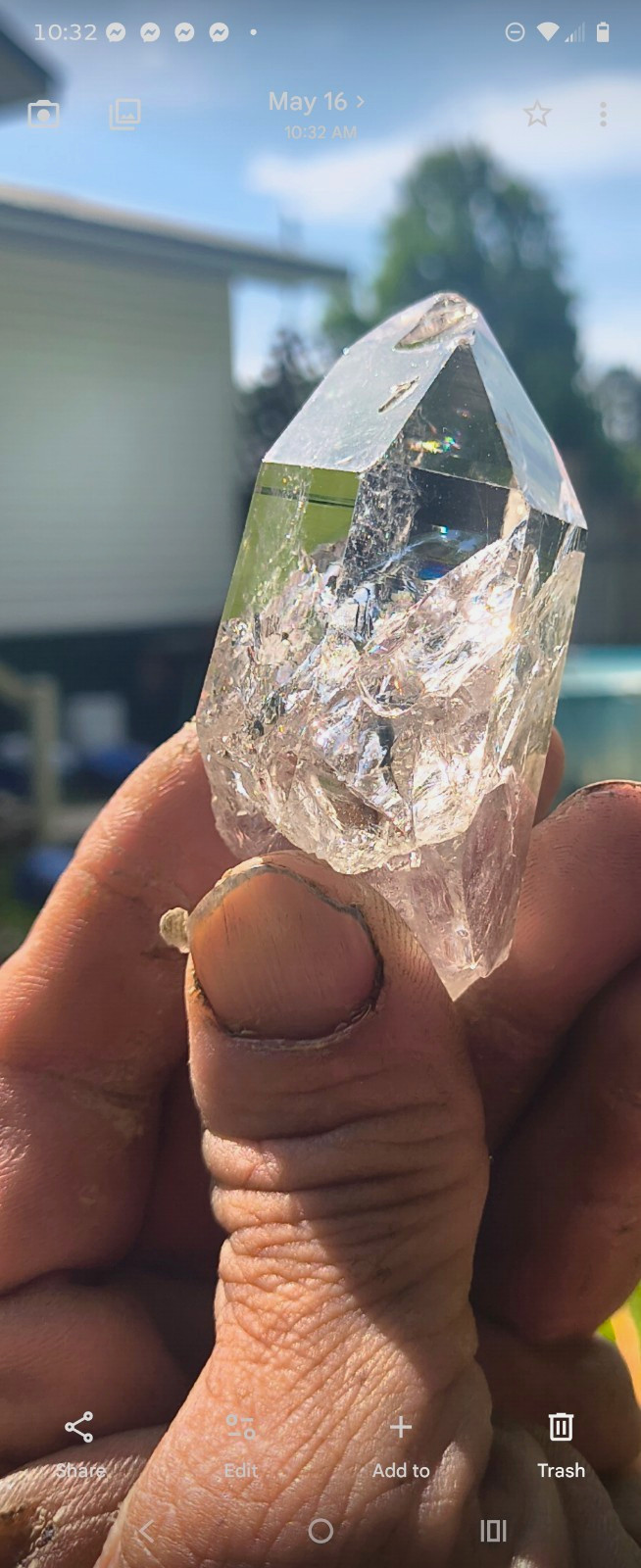 Clear Natural Crystal Point Specimen – Natural Point Shape (Unidentified)