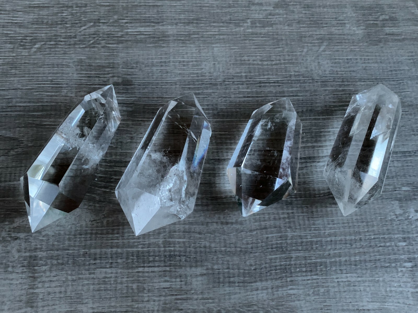 Premium Clear Quartz Six-Sided Fully Polished Double Terminated Points, Bulk Lot