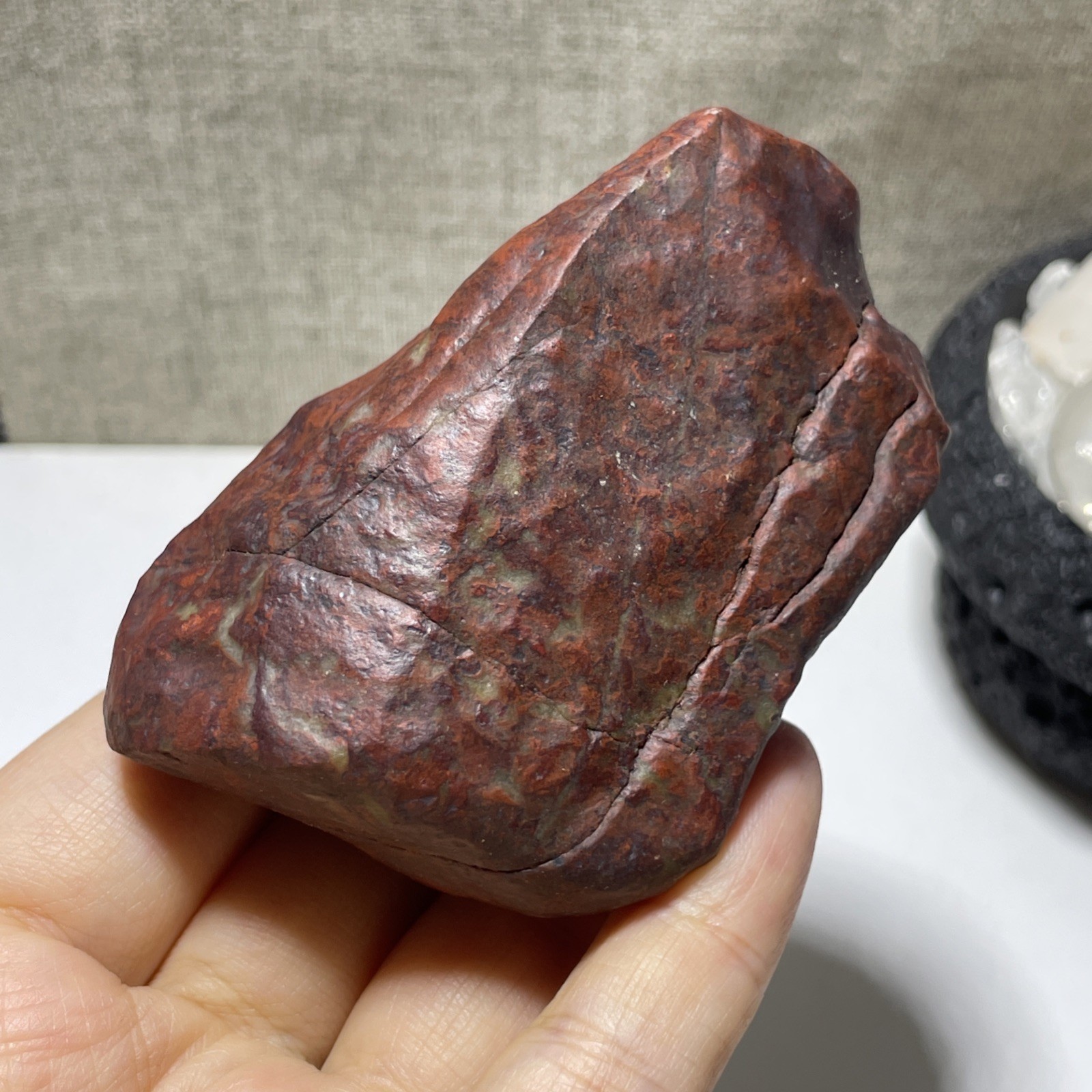 167g Natural Iddingsite meteorite specimen raw stone from China a6226