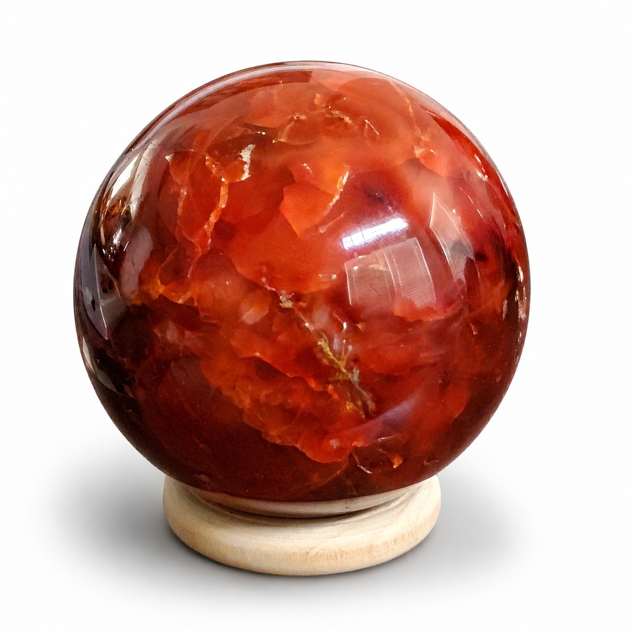 Natural Polished Red Carnelian Sphere 2.44″ – 312g – USA