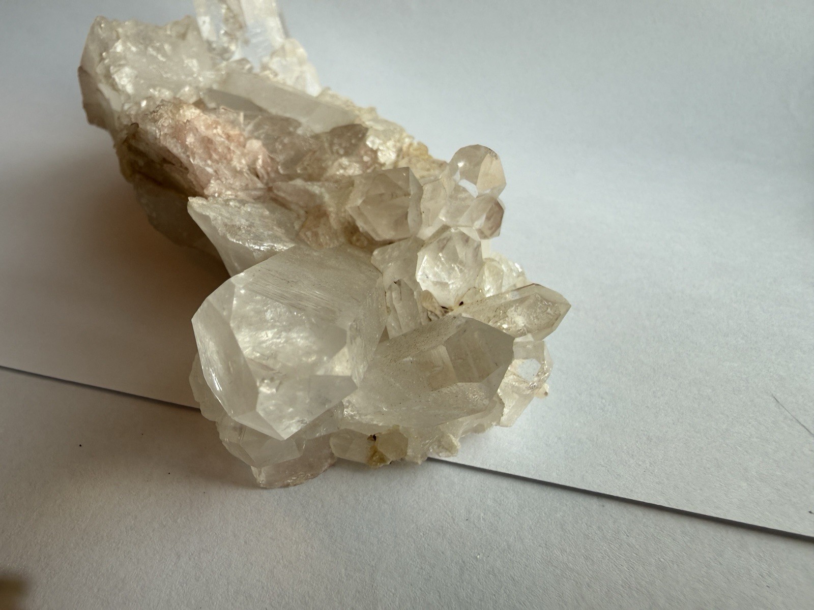 Natural Clear Quartz Crystal Cluster Geode Specimen Raw Quartz Point 386g
