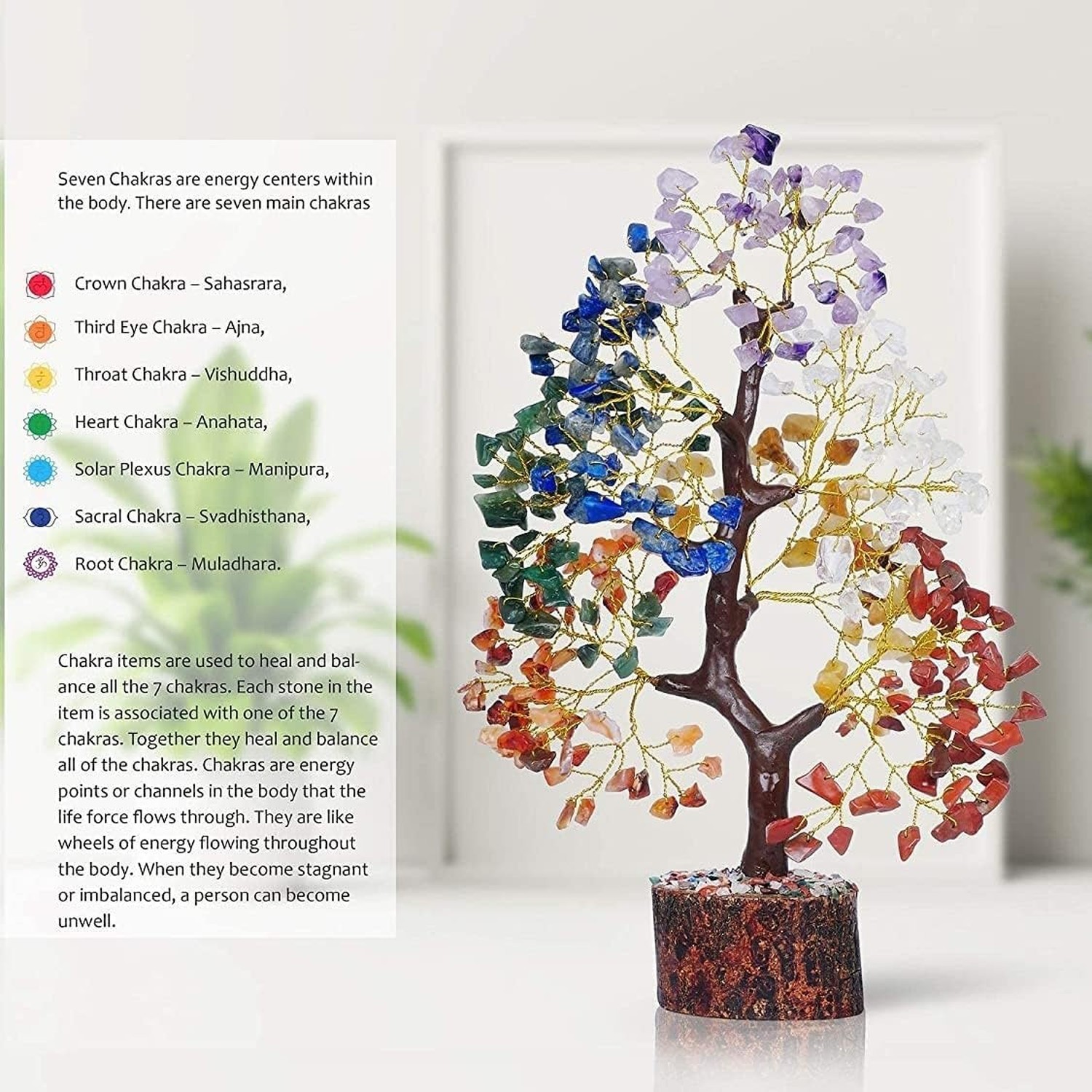 YATSKIA 7 Chakra Tree of Life – Crystals and Healing Stones | Birthday Gifts …