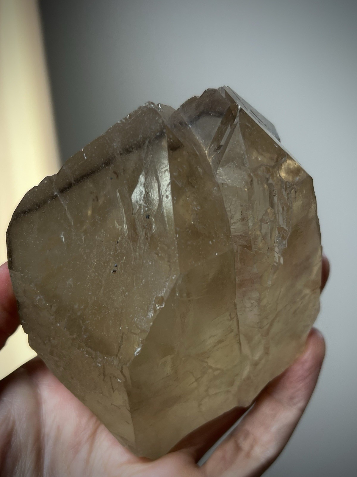 1.8Lb Natural Citrine Quartz Crystal Twin Quartz Cathedral Quartz Brazil Citrine