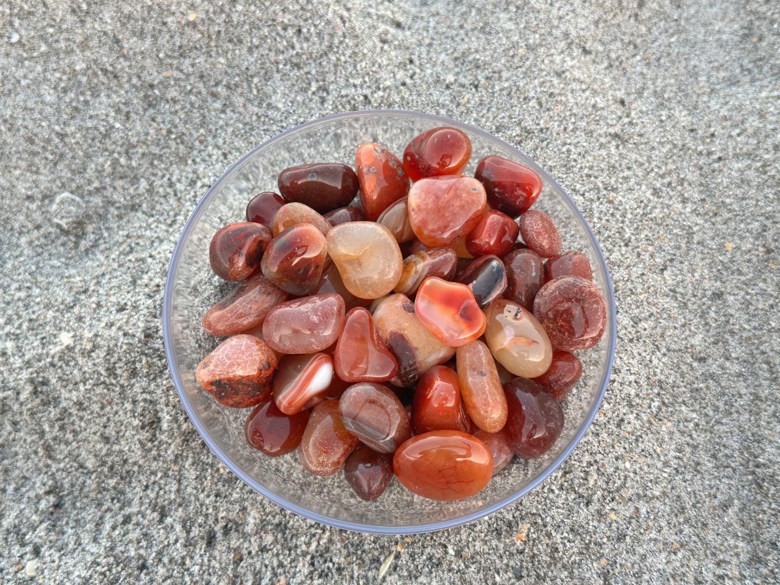 1/2 lb Carnelian Tumbled Stones – Bulk Polished Orange Crystals Lot (8 oz)