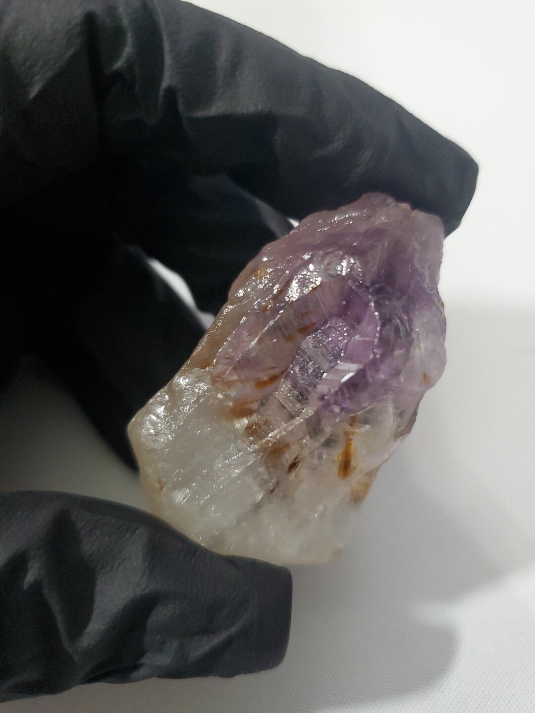 Amethyst & Quartz Cluster Point , Zimbabwe 46g