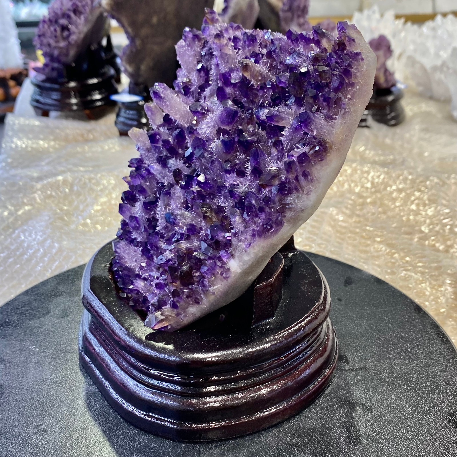 2.62LB Natural Purple Crystal Cluster/Flower Shape Mineral Specimen healing