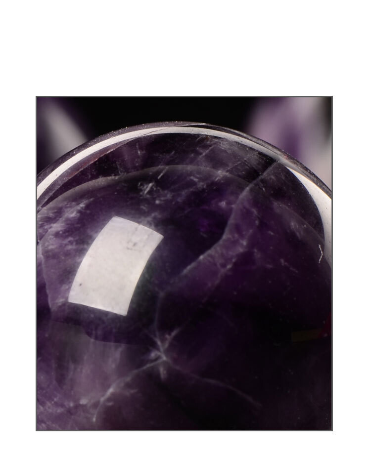 40mm Natural Dream Amethyst Reiki Healing quartz sphere ball crystal stone