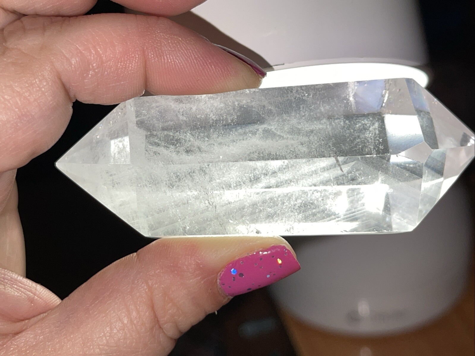 Phantom Clear Quartz Double Terminated DT 3.31in Long 118g
