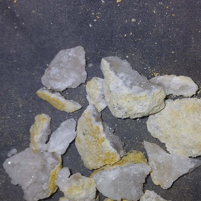 2oz MINI SHARDS mini White Quartz small crystal pieces Lot -Mineral Specimens#16