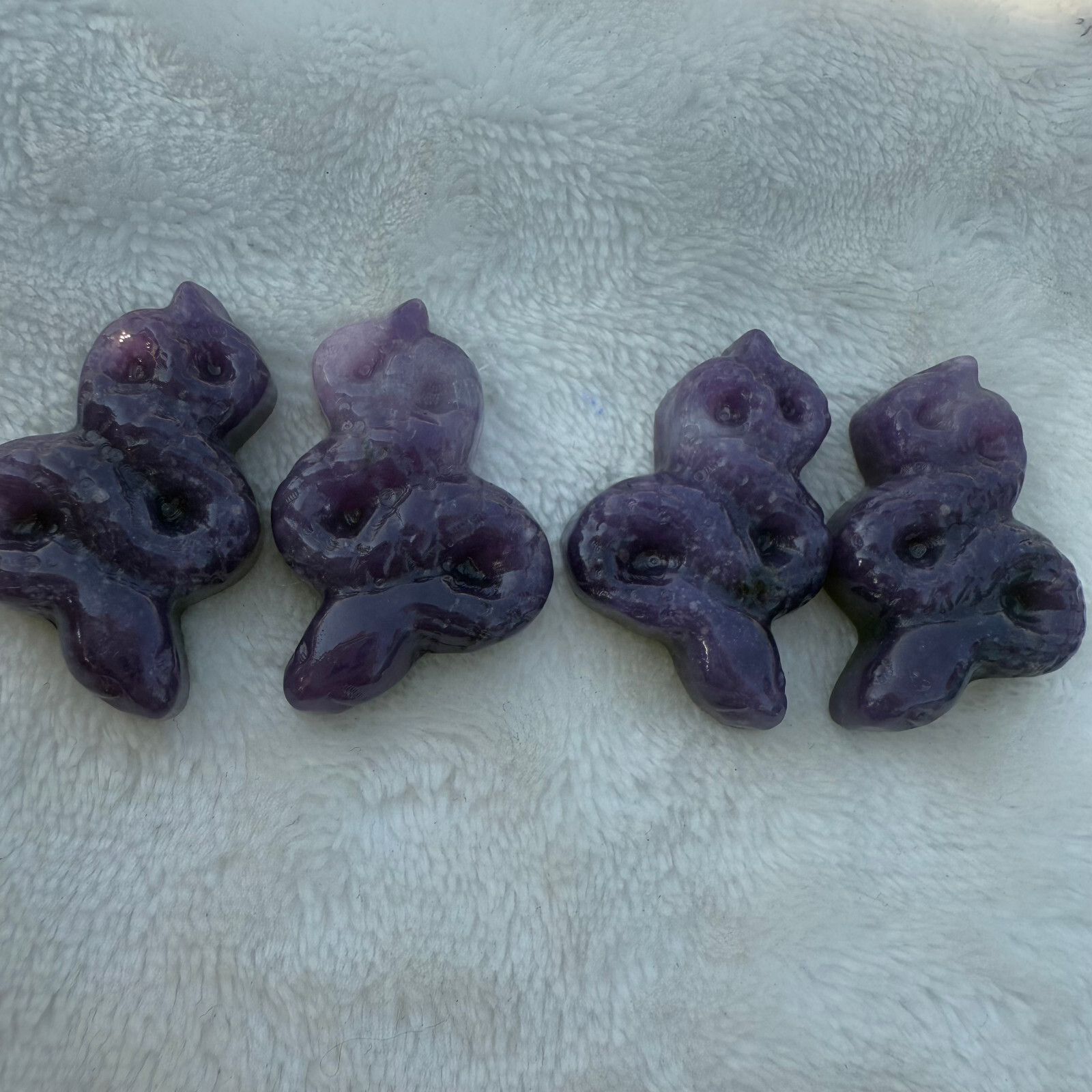 Natural Dream Amethyst crystal The snake Skull Hand Carved Crystal Healing 1pc