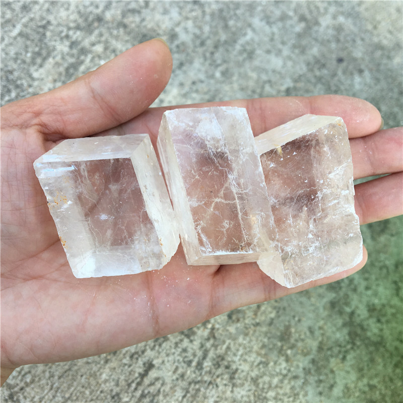Random Yellow Iceland Spar Optical Calcite Quartz Crystal Mineral Specimen 1pc