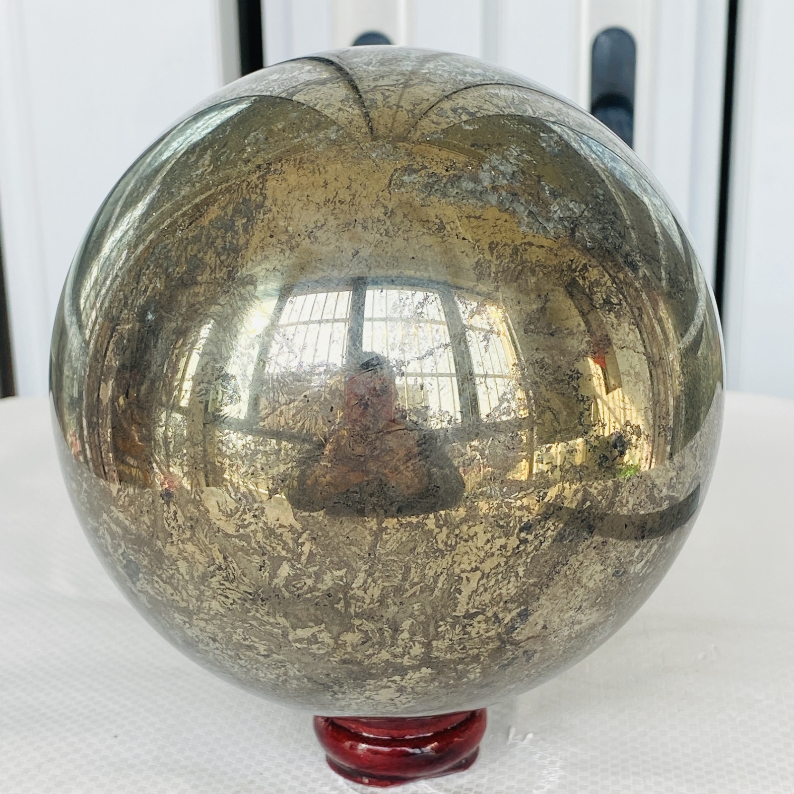 Natural Chalcopyrite Quartz Crystal Ball Energy Reiki Healing 3700G