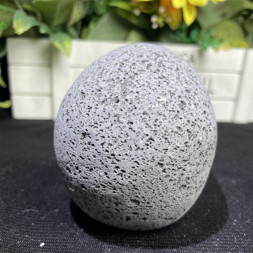 1.3LB 3.3″ Natural Lava stone Skull Crystal Quartz Carving Reiki Decoration