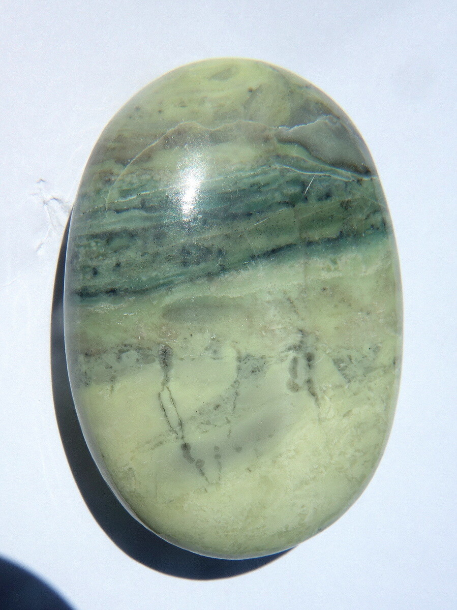 Infinite Palm Stone Crystal Green Serpentine Healer’s Stone