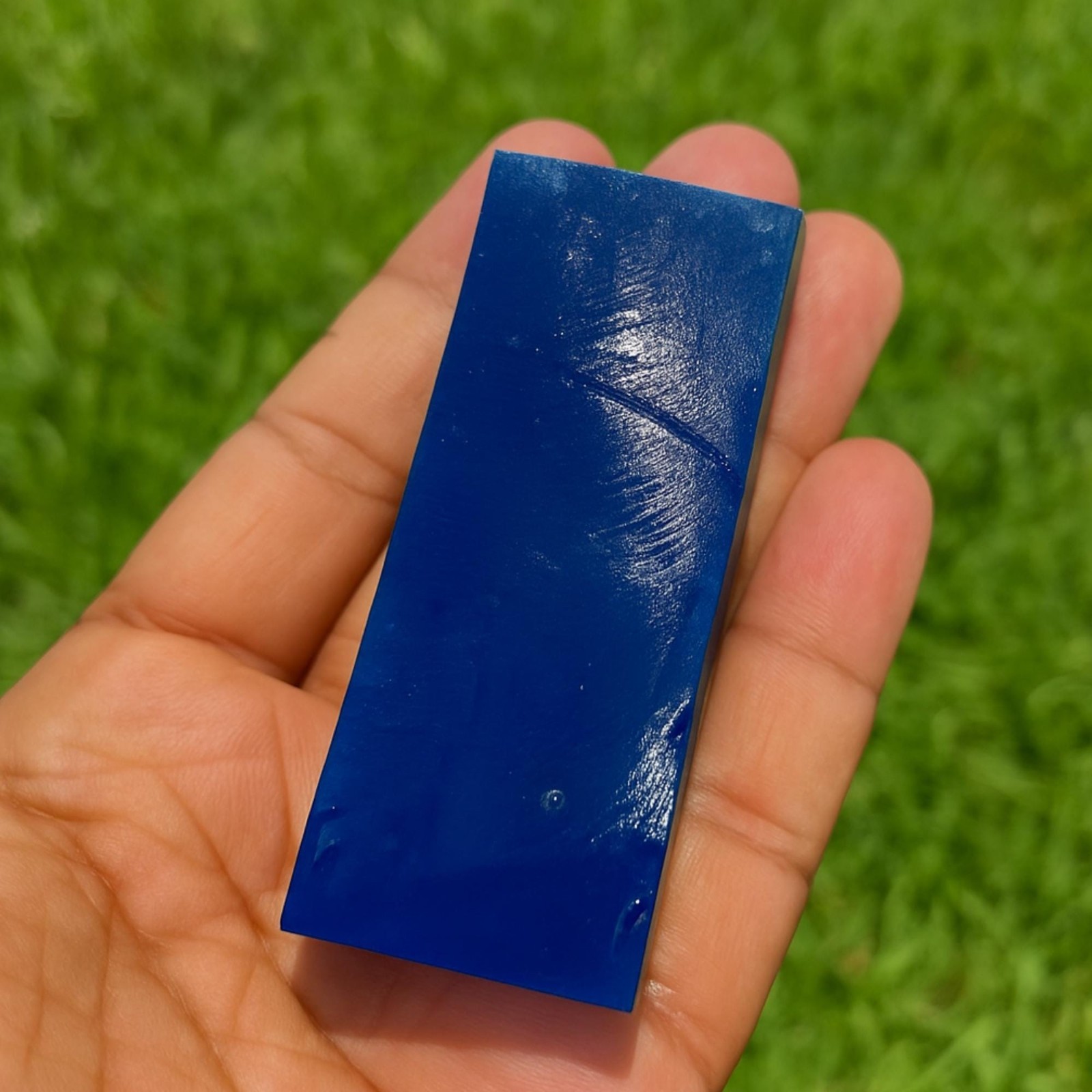 Blue Nano Sapphire Crystal 425CT Lab Created Gem Block for Cutting and Craft