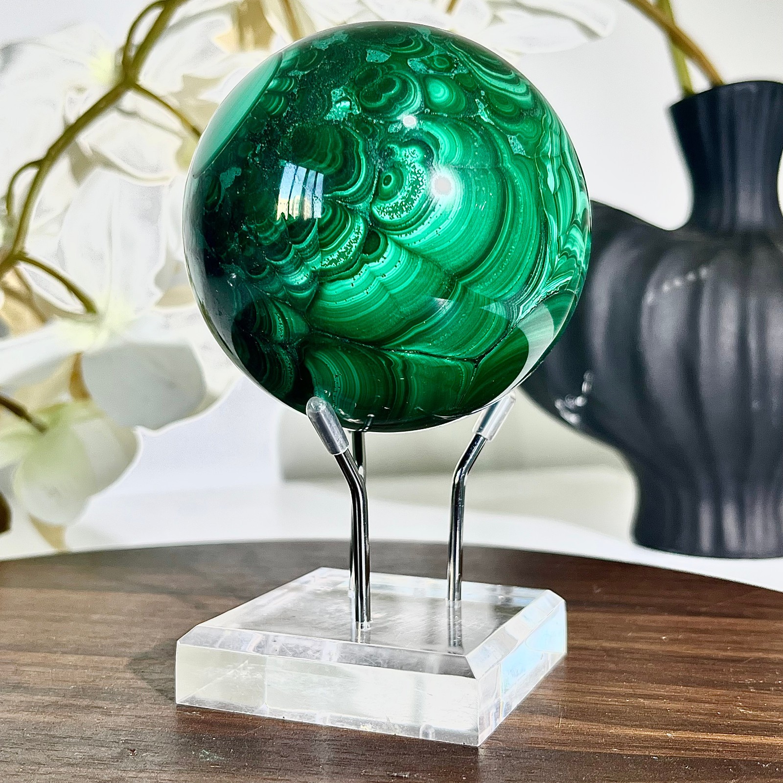 2.24LB Natural Peacock’s eye Crystal Polishing Stone ball Healing