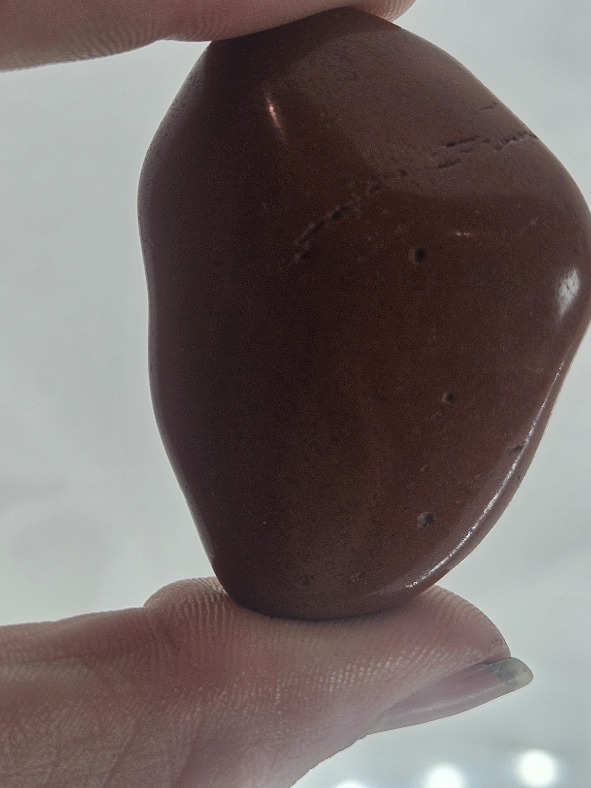 Natural Red Jasper Palm Stone Polished Pocket Stone Root Chakra Healing Crystal