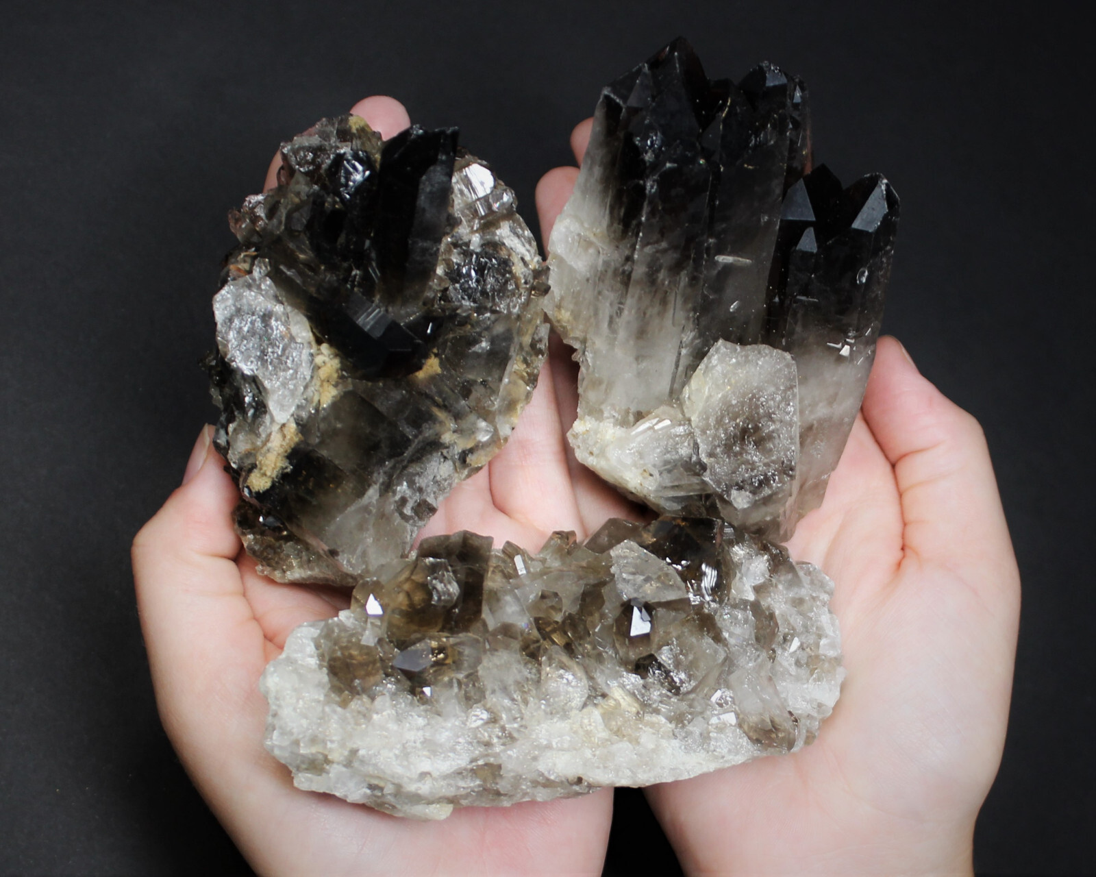 LARGE Clearance Smoky Quartz Crystal Clusters – Natural ‘B’ Grade Cluster Druze