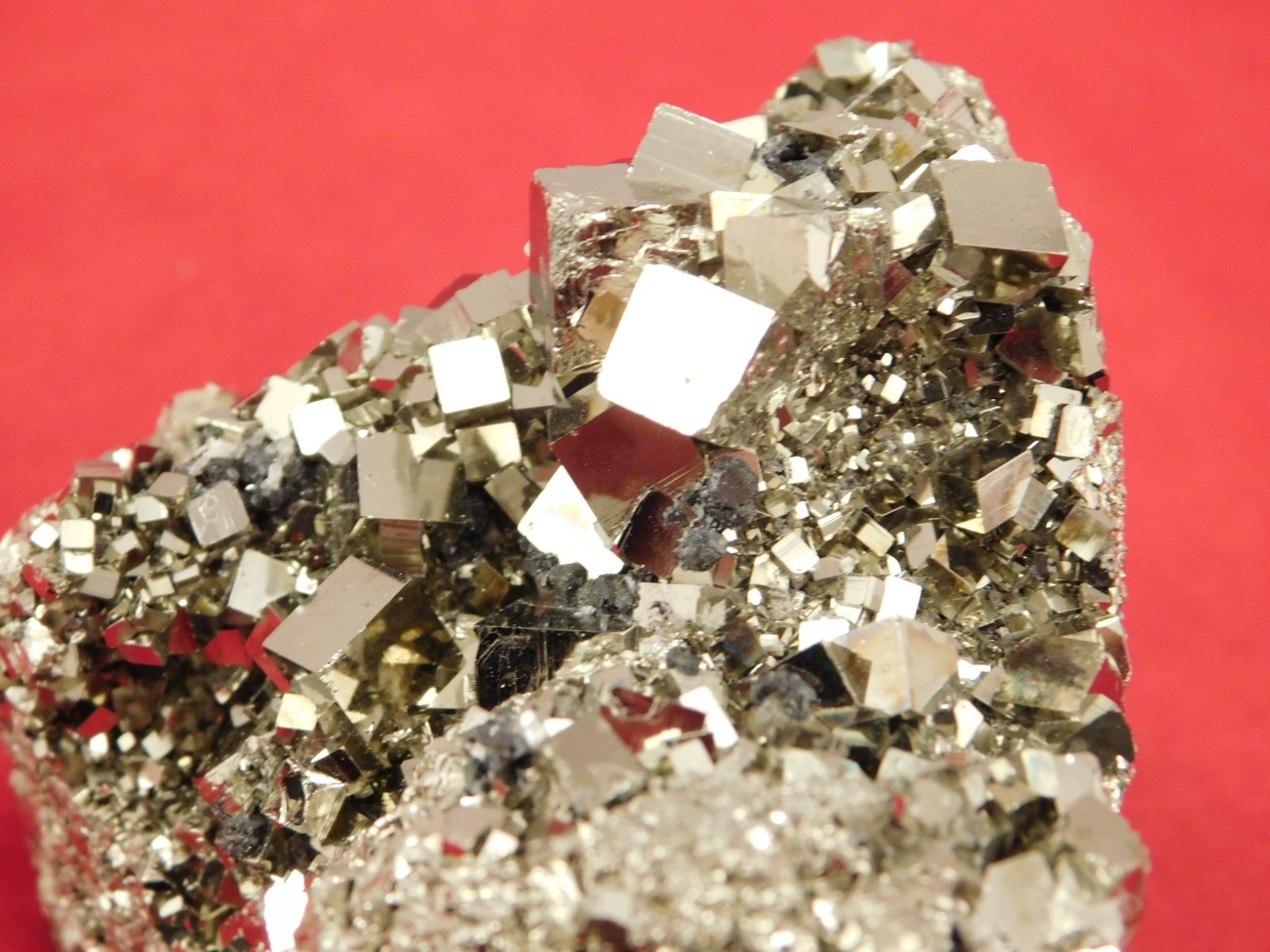 wOw! LARGER! Nice and 100% Natural Pyrite CUBE Cluster Peru 529gr