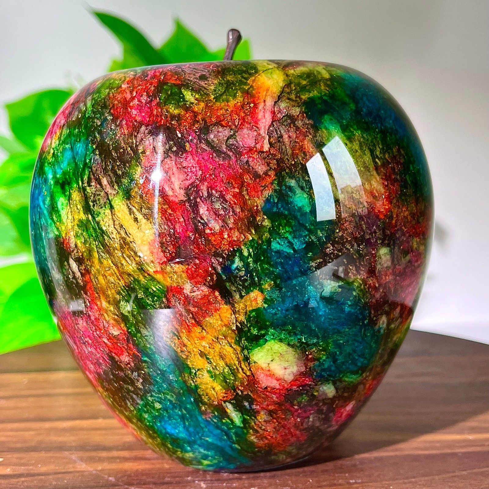 7.27lb Natural Colored Jade Apple Decoration Series