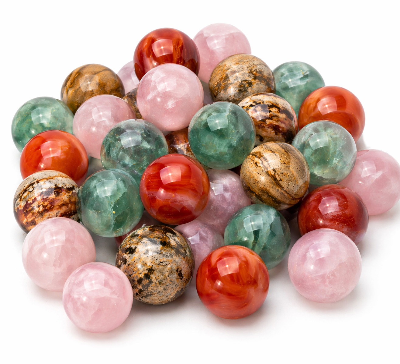 10KG (22 lb) Mixed Crystal Sphere Bulk Lot