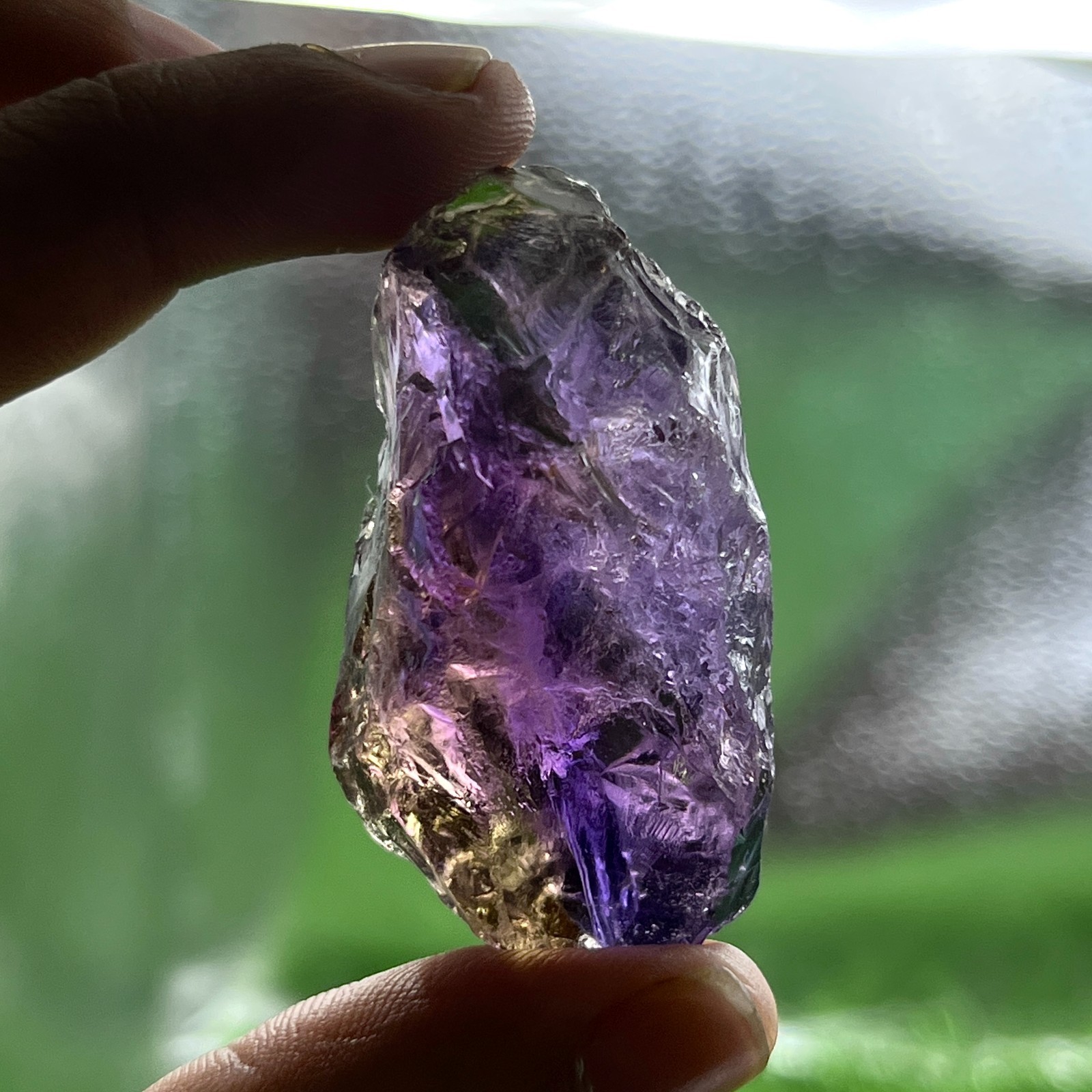 144 Cts Rare Big Ametrine Rough Gemstone – Natural Raw Amethyst and Citrine