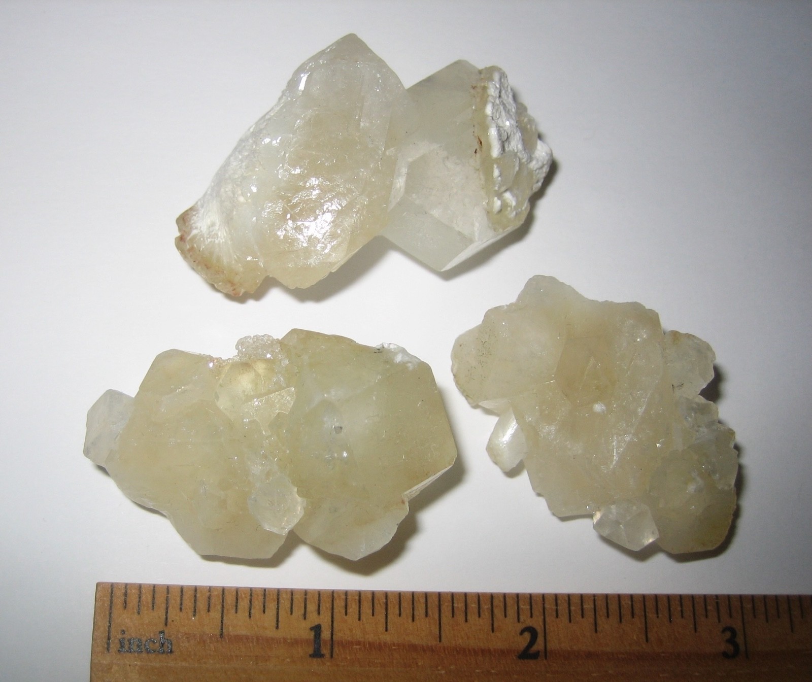 3pc RARE! NATURAL 1.5″- 1.7″ YELLOW APOPHYLLITE CRYSTALS FROM INDIA 69.6grams *1