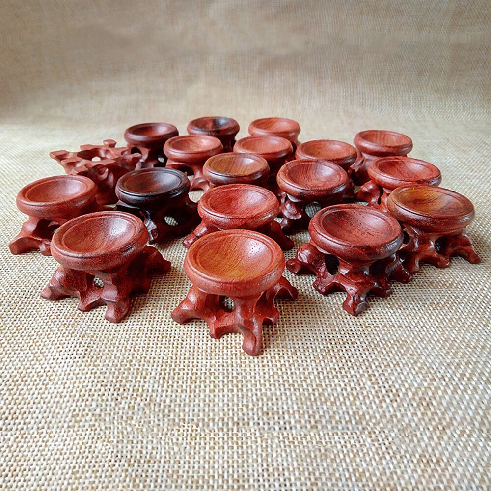 USA Wooden Display Stand Base for Crystal Ball Sphere Globe Stone Holder Decor