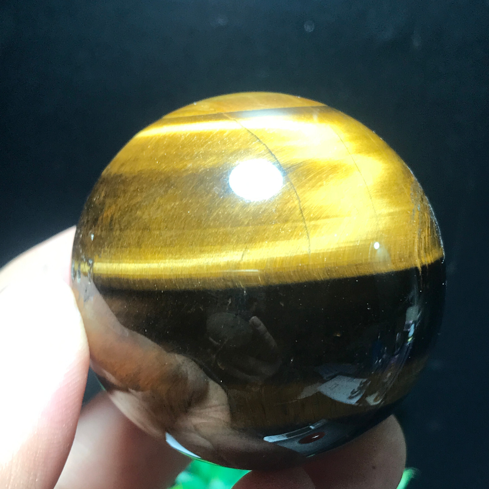 121g Natural Gold Tiger’s Eye Stone Ball Quartz Crystal Sphere Specimen 21