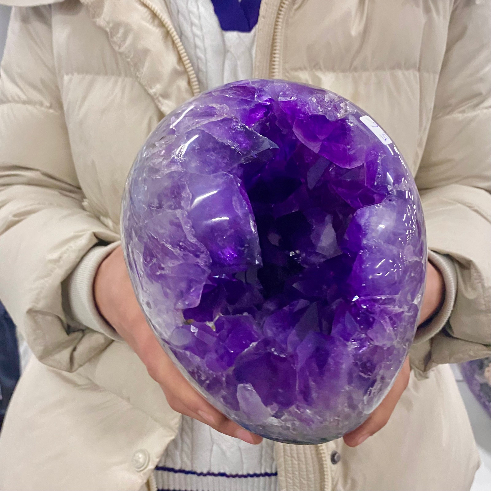 12.34LB Natural Amethyst geode quartz cluster crystal specimen energy healing
