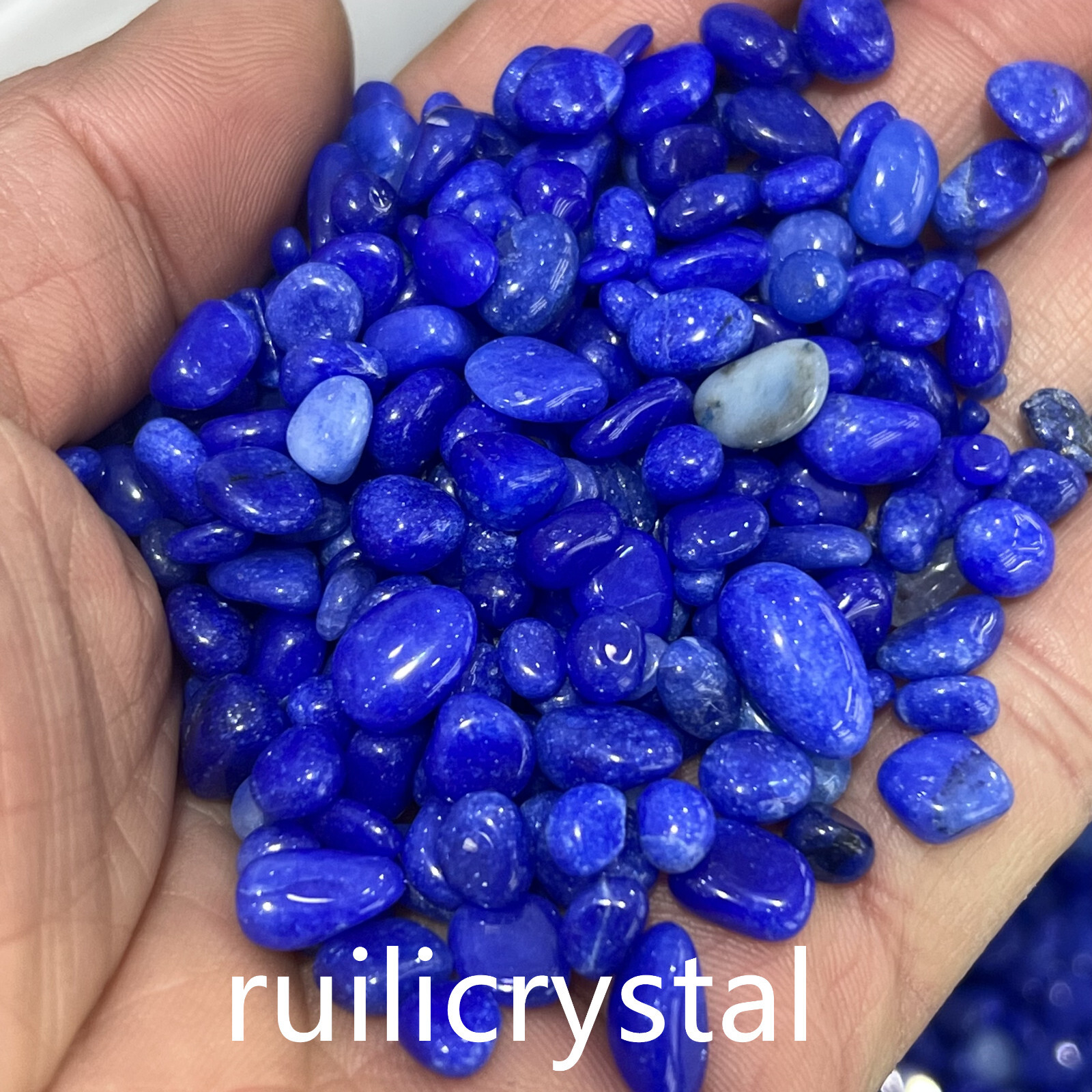 100g Beautiful Natural Blue jade Crystal Bulk Polished Stone Healing