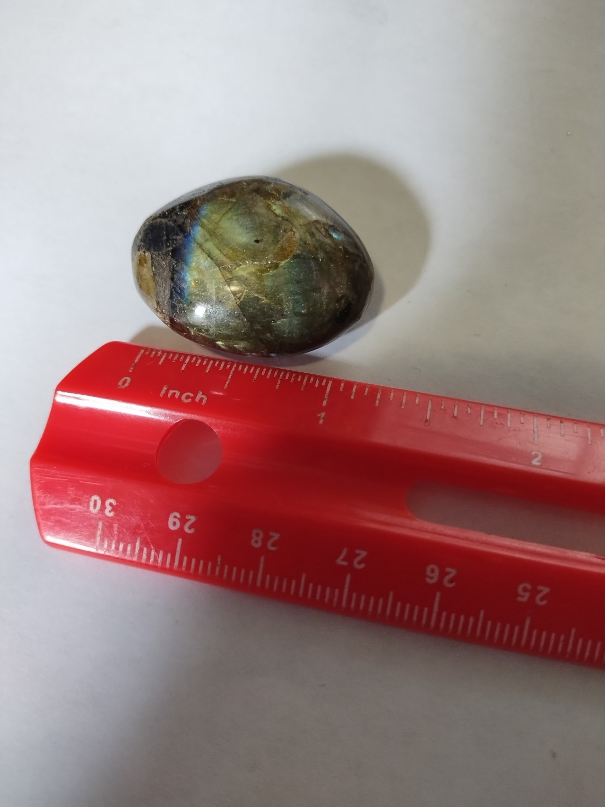 Multicolor Polished Labradorite Crystal 90 Carat 1 Inch Tumbled Palm Stone Gem