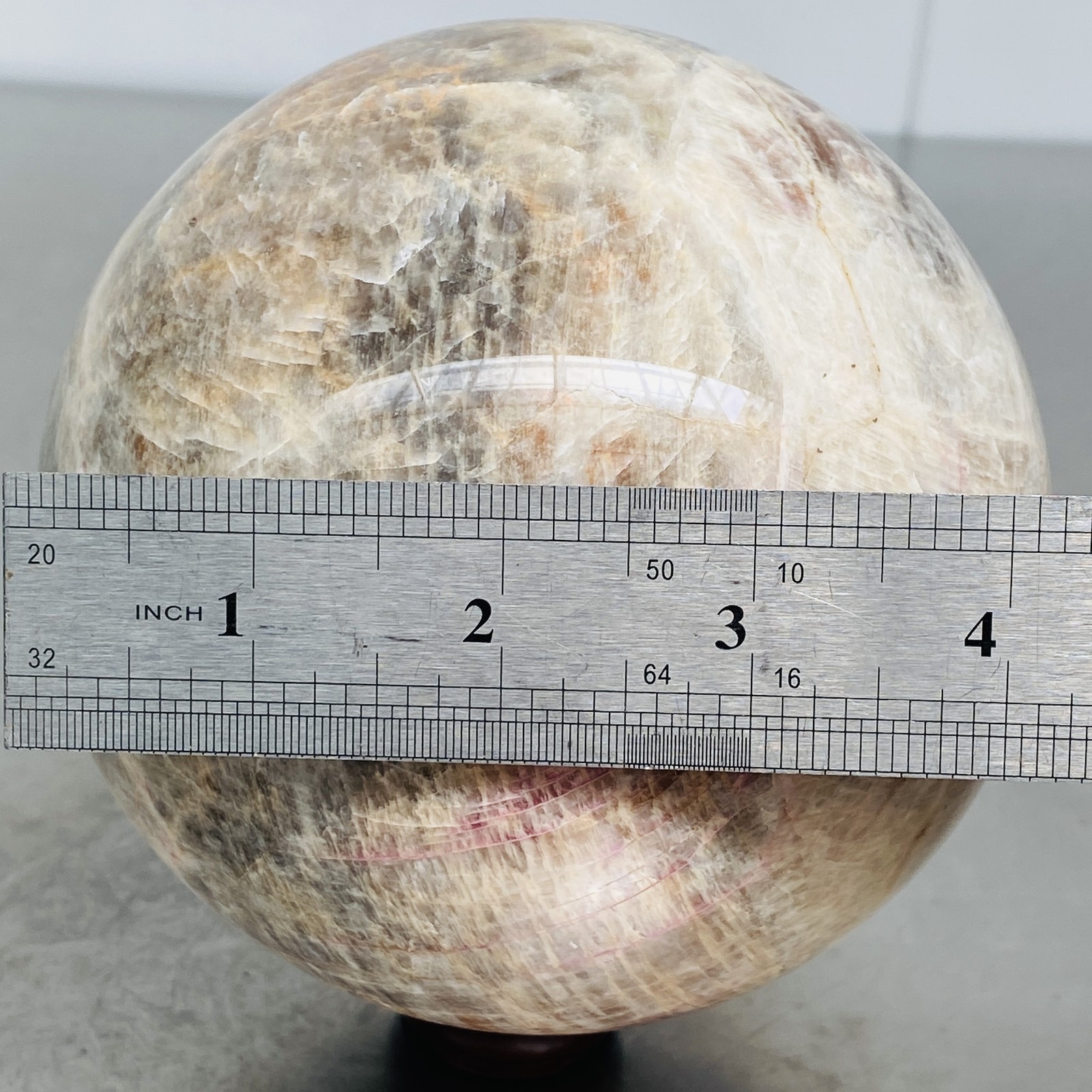 Natural Gray moonstone sphere quartz Crystal ball Healing 2760G (6.08LB)