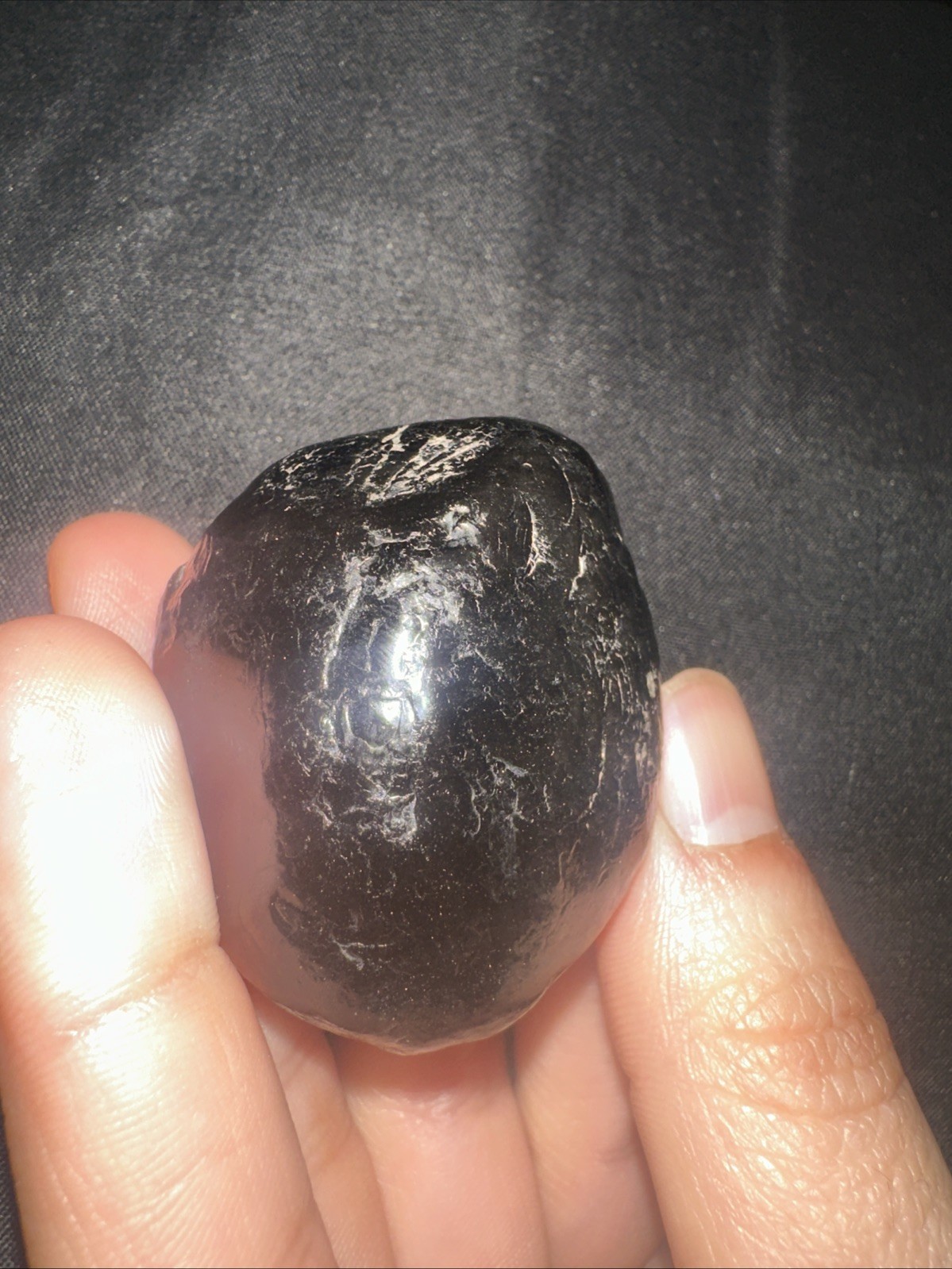 Stunning Apache Tear Tumbled Transparent Darkness Stone