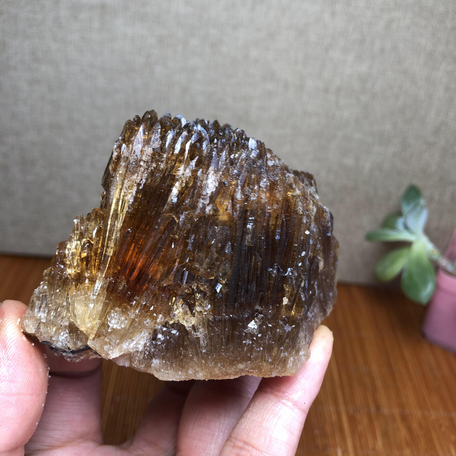84mm Natural Amber Calcite Honey Calcite Gold Calcite Raw Specimen 262g A2221