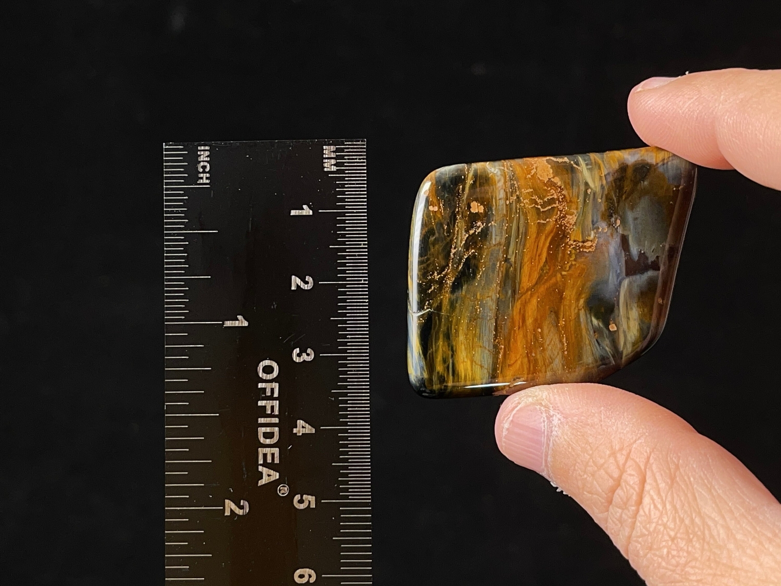 PIETERSITE Tumbled Stone, Tigers Eye, Housewarming Gift, Rustic Home Decor,45810