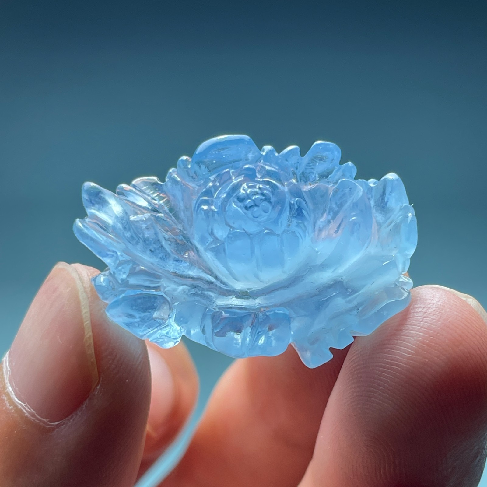 44Ct purify Heal Beautiful Aquamarine Crystal Quartz Reiki Specimen pendant
