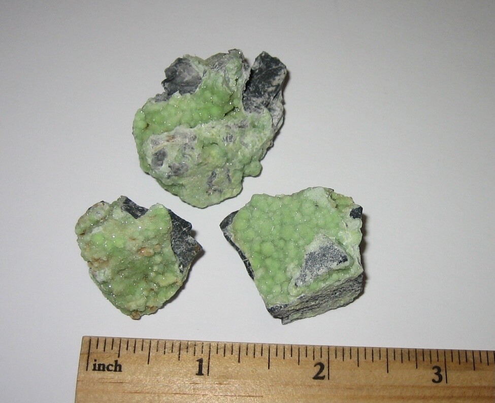 3pc BEAUTIFUL NATURAL 0.9″- 1.5″ LIGHT GREEN WAVELLITE CRYSTAL CLUSTERS ~ 51g *1