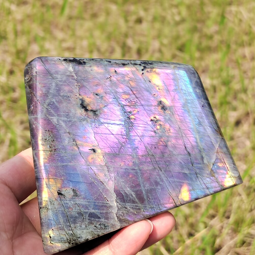 AAA+Natural Labradorite Quartz Crystal Spectrolite Mineral Specimen Healing 694g