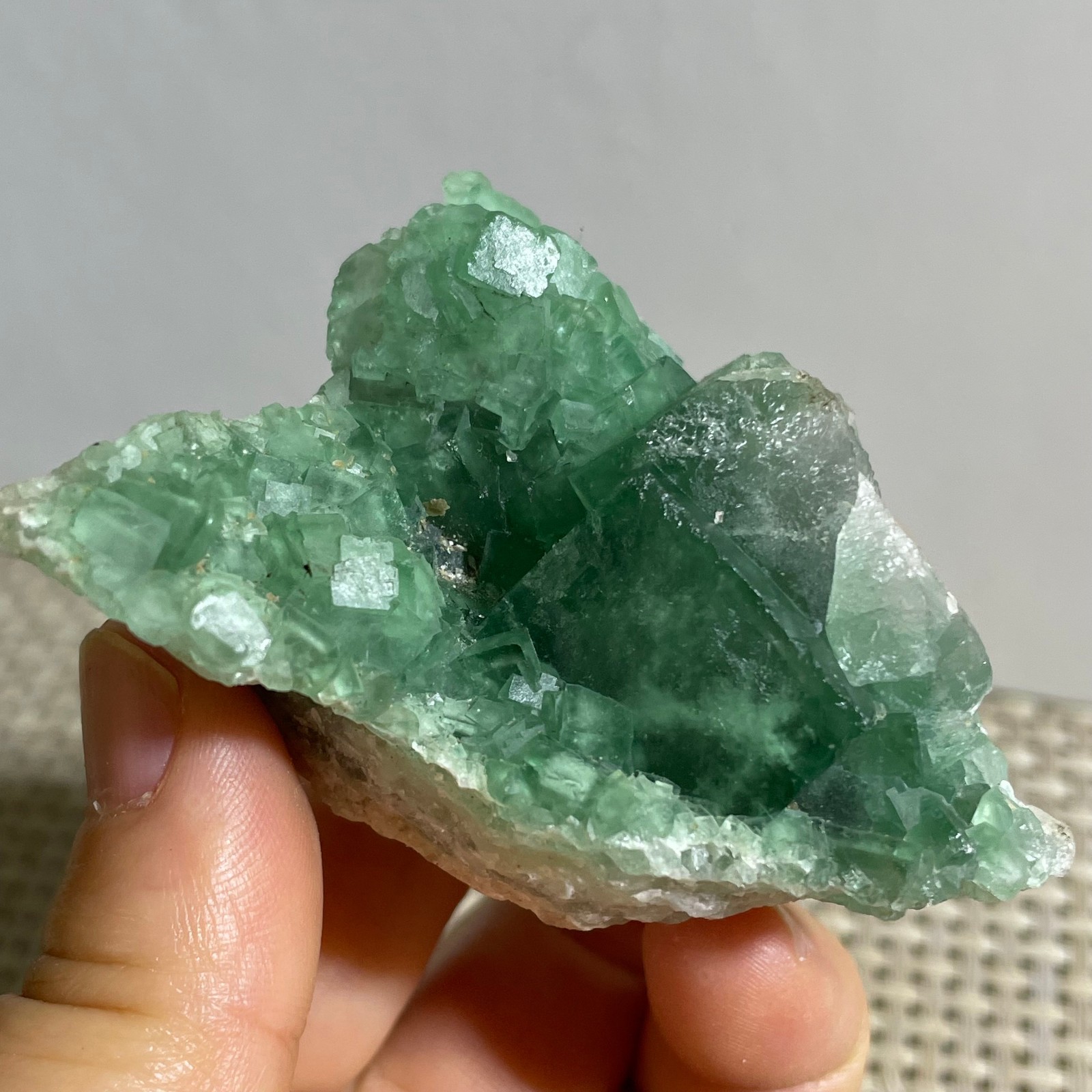 115g NATURAL Green FLUORITE Quartz Crystal Cluster Mineral Specimen