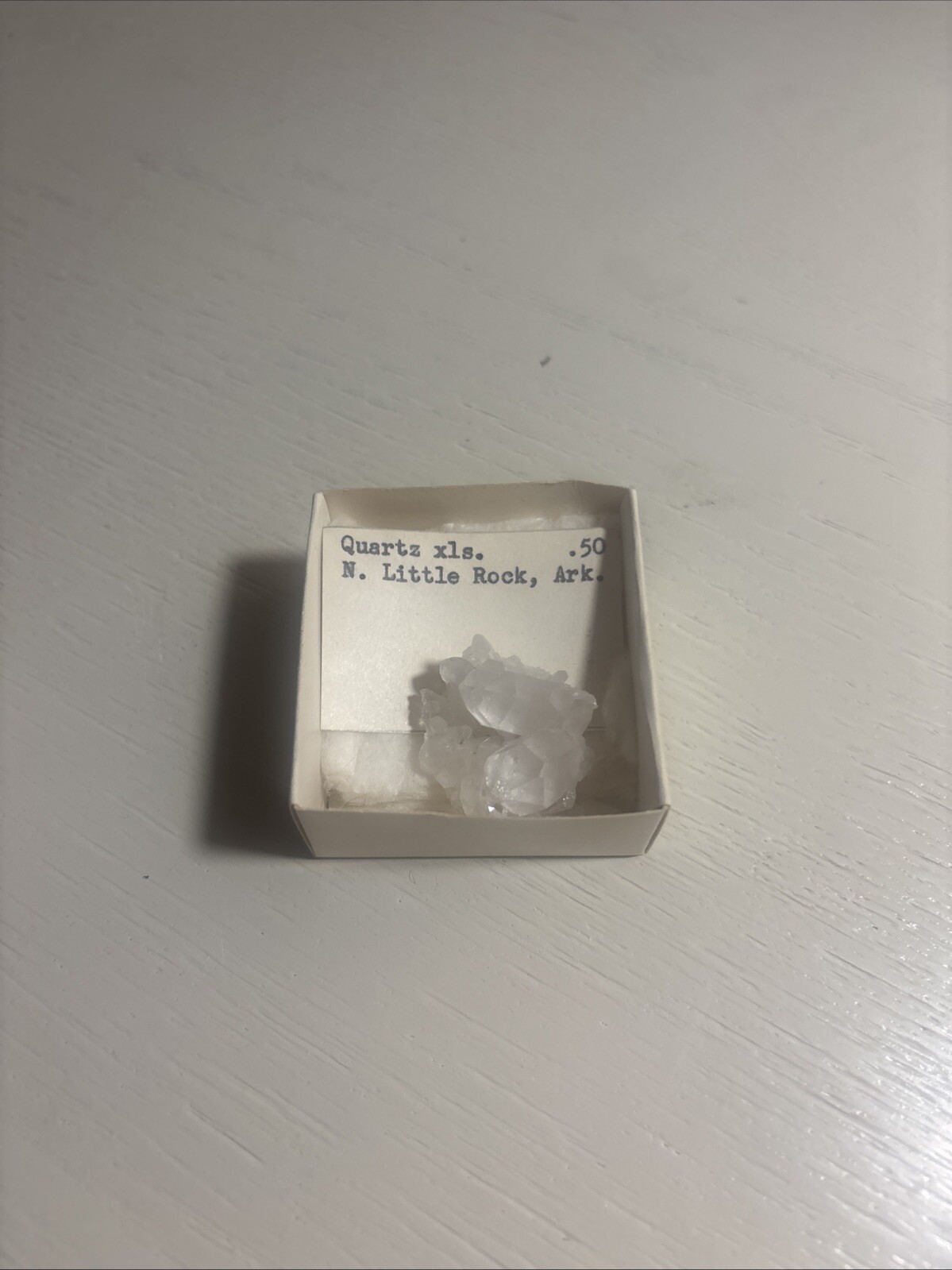 1980s Quartz Rough Crystal Specimen From Little Rock In Arkansas! Inch Wide & L!