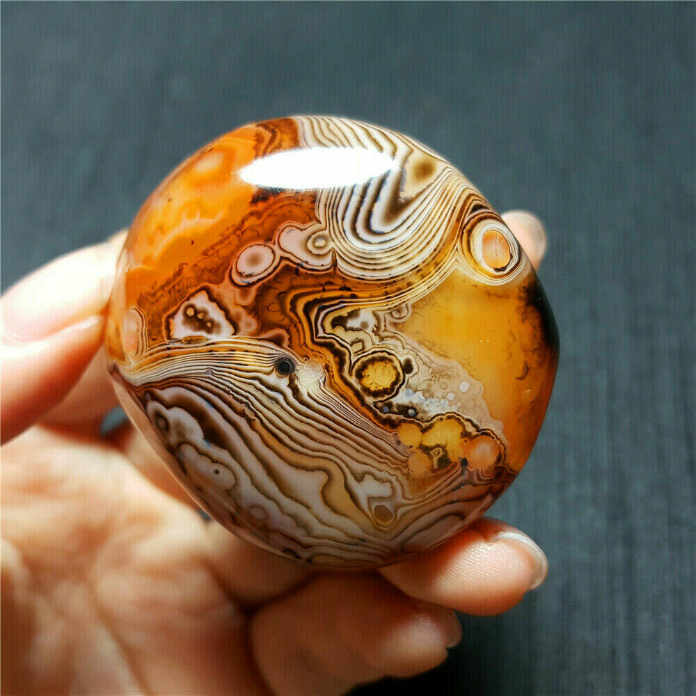 Natural 4-5cm Agate Sardonyx Banded Crystal Mineral Fossil Tumbled Gemstones