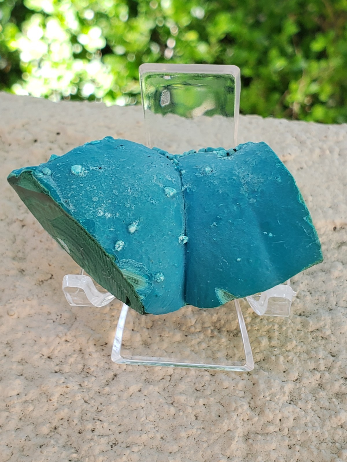 Malachite with Chrysocolla Mineral Velvet Unpolished Crystal Specimen, 86g