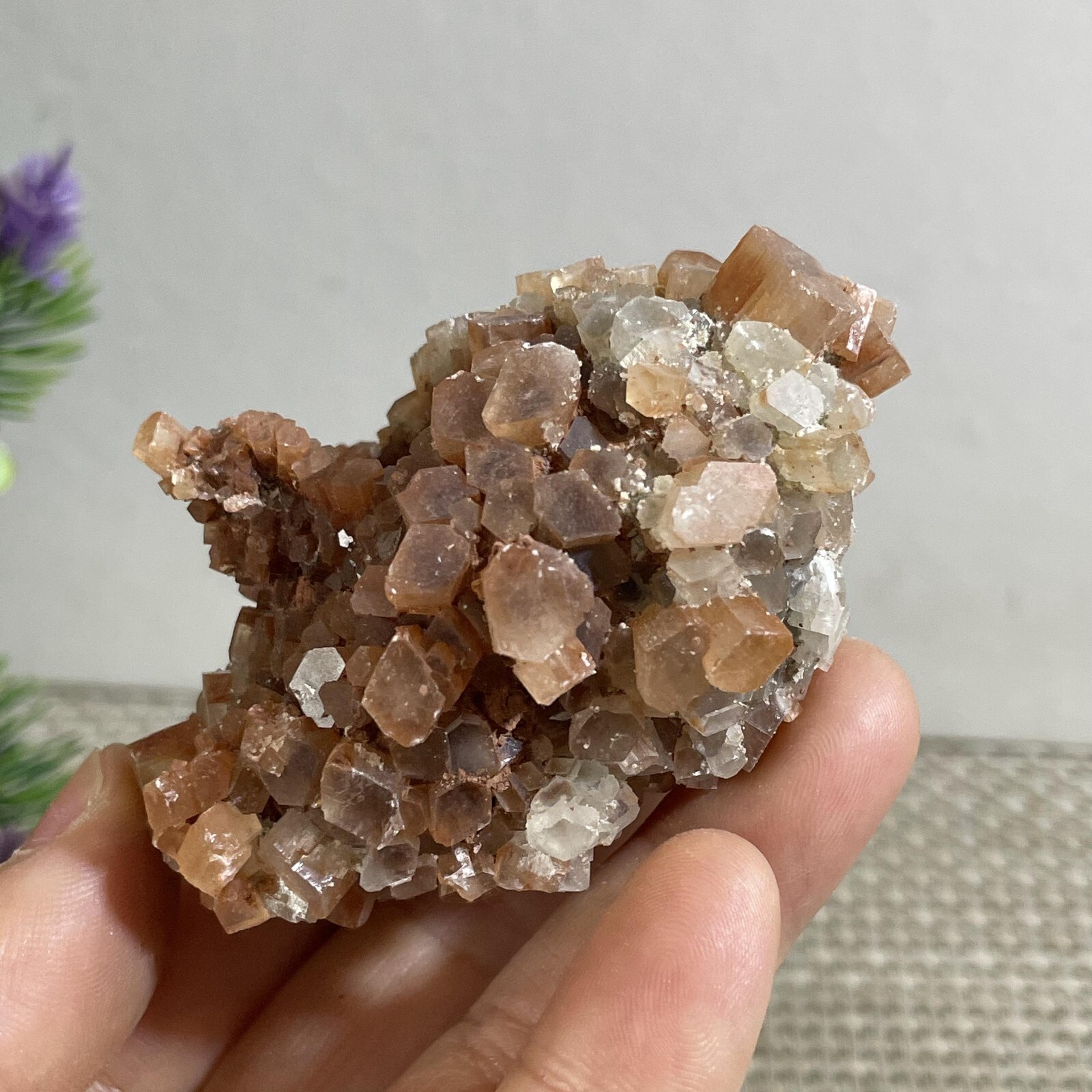 136g NATURAL ROUGH RED ARAGONITE CRYSTAL CLUSTERS FROM MOROCCO