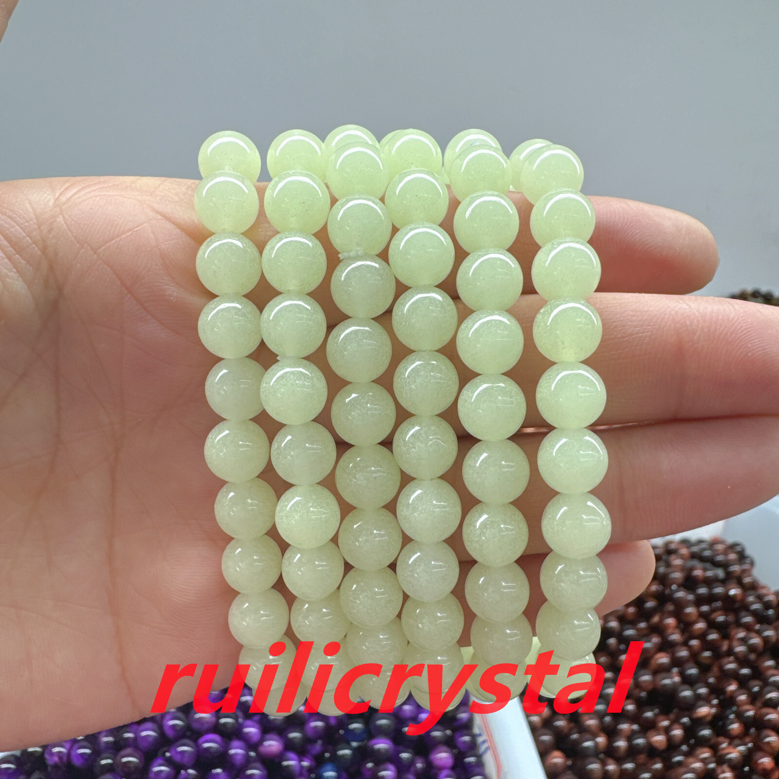 Wholesale Lot 6Pcs QuartCrystal 8mm7.5″ Stretch Bracelet gift