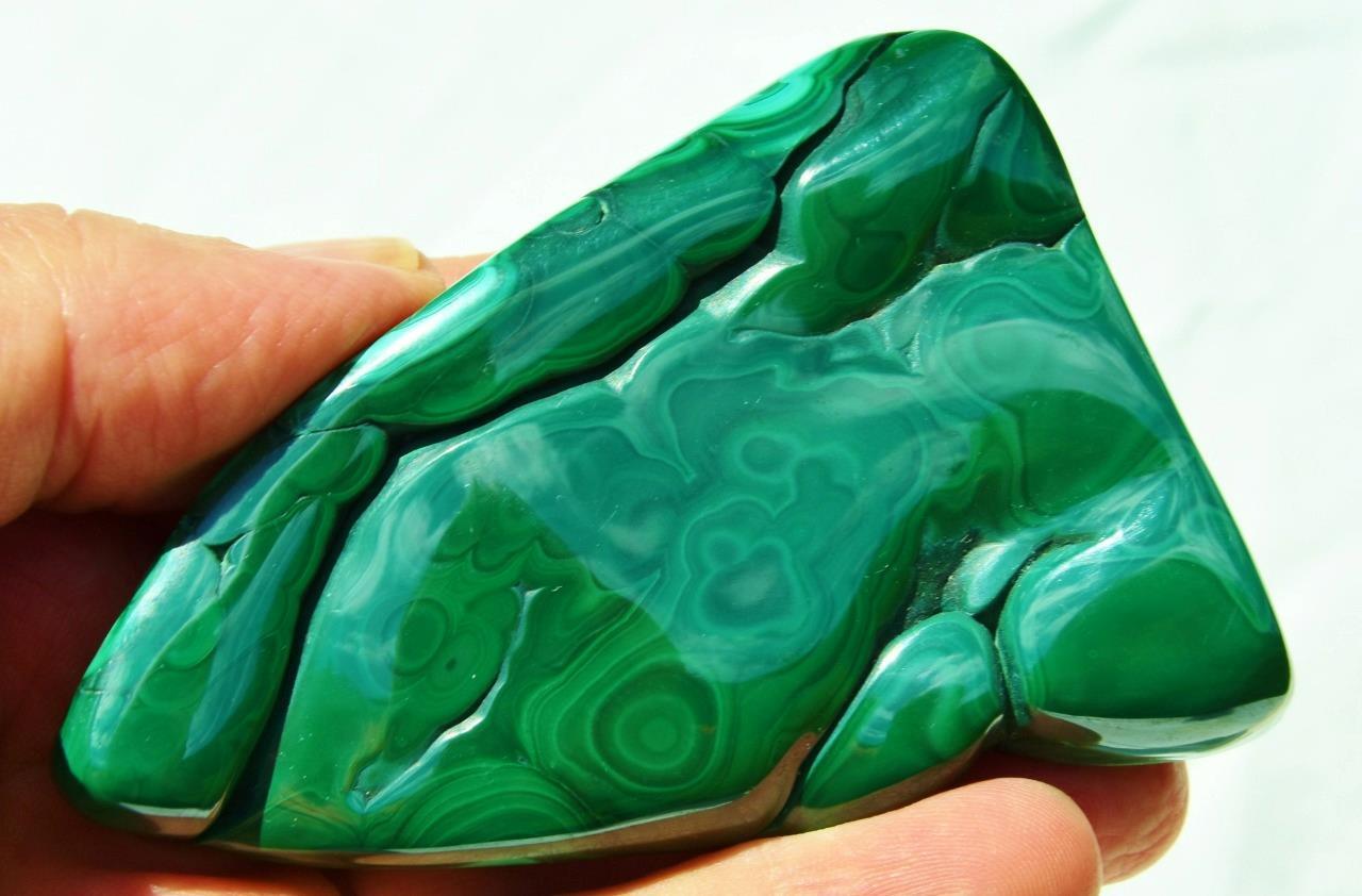 Polished Bullseye Bull’s Eye Malachite Congo Great Crystals 91mm 3.6″ 4238 cxx