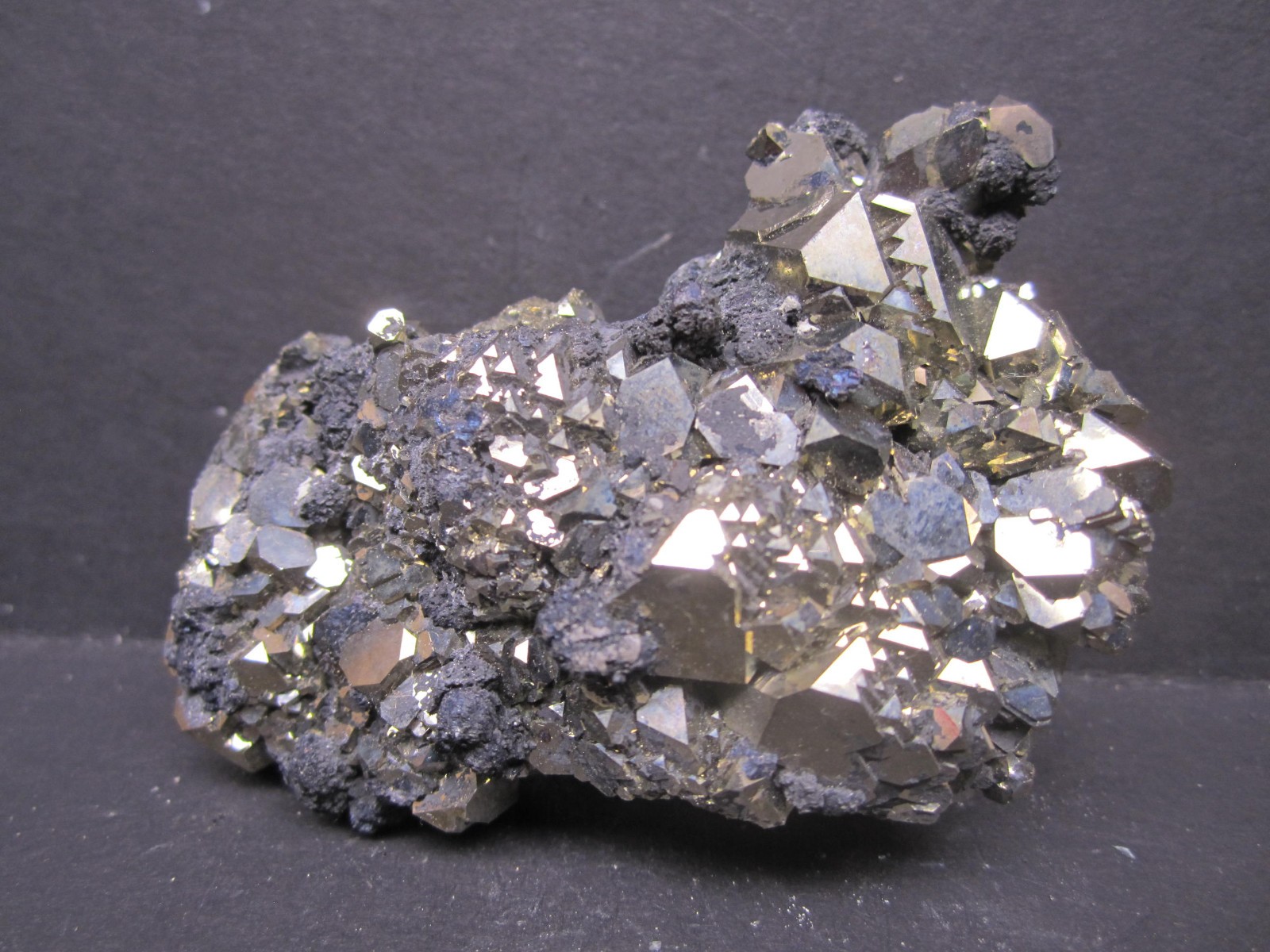 Franckeite on Pyrite, San Jose Mine, Bolivia #5
