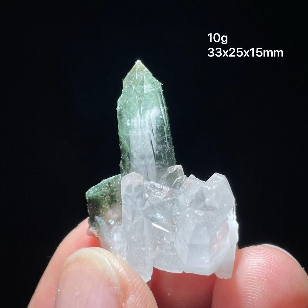 Natural green phantom quartz clean quartz cluster mineral specimen from Nepal
